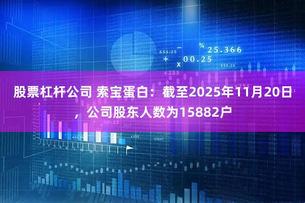 股票杠杆公司 索宝蛋白：截至2025年11月20日，公司股东人数为15882户