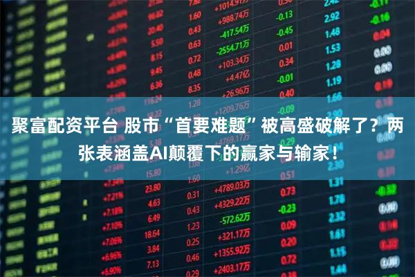 聚富配资平台 股市“首要难题”被高盛破解了？两张表涵盖AI颠覆下的赢家与输家！