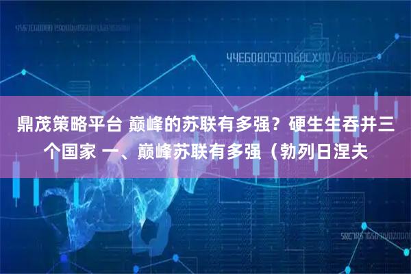 鼎茂策略平台 巅峰的苏联有多强？硬生生吞并三个国家 一、巅峰苏联有多强（勃列日涅夫